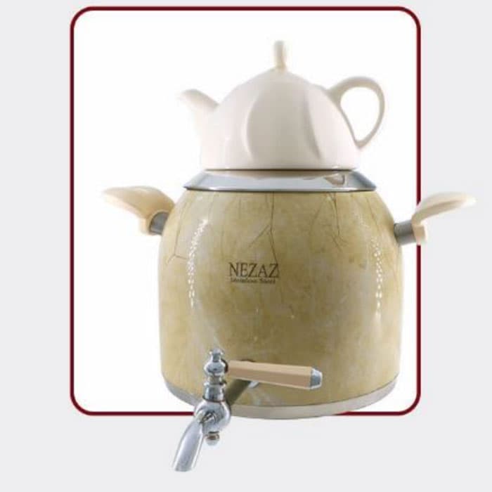 کتری و قوری 5 لیتر نزاز NEZAZ طرح ترک نسکافه ای طرح سنگ کد 3025