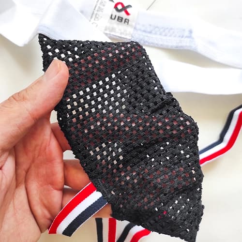 شورت مردانه فانتزی پشت باز 2 بند جاک استرپ XUBA تور مشکی — تصویر ۲