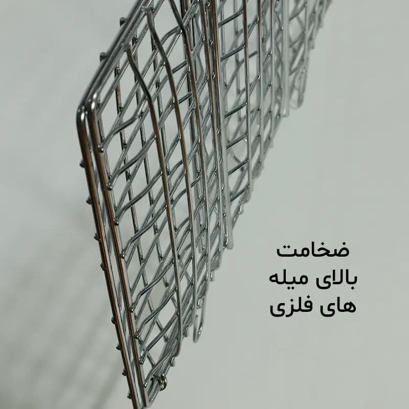 توری کباب ضخیم 36 در 26 نوین با دسته 35 سانتی — تصویر ۳