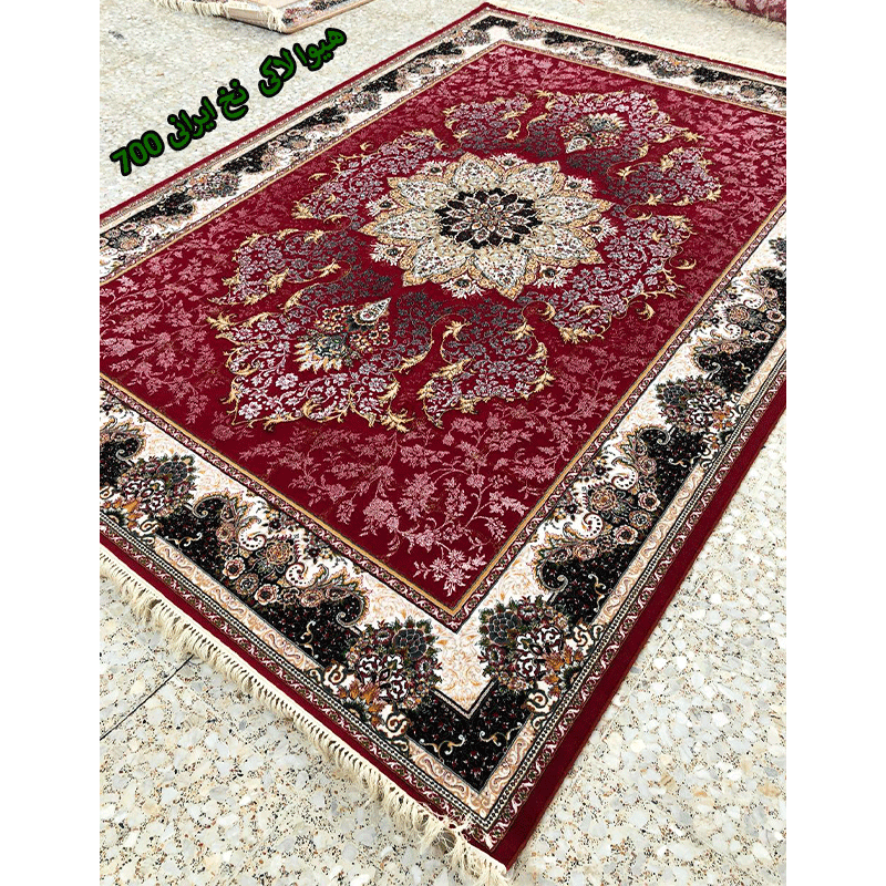 فرش کاشان طرح هیوا ۷۰۰ شانه لاکی
