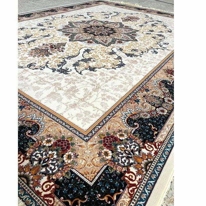 فرش کاشان طرح هیوا ۷۰۰ شانه کرمی