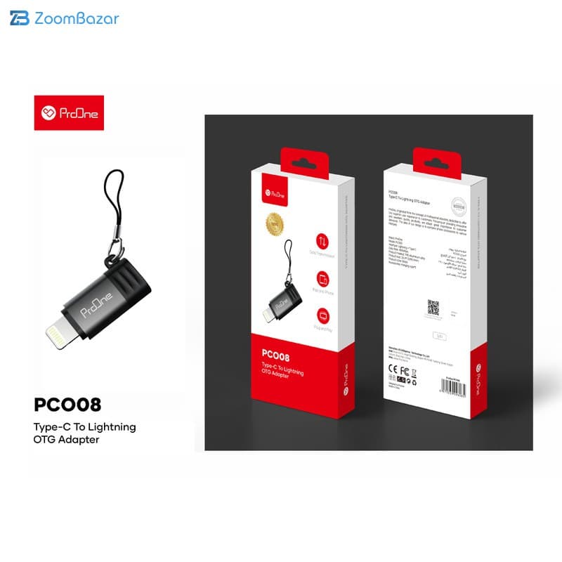 مبدل USB-C به لایتنینگ پرووان مدل PCO 08 — تصویر ۹