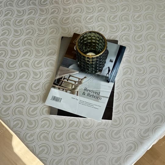 رومیزی ژاگارد مربع طرح کژال رزین تاژ — تصویر ۳