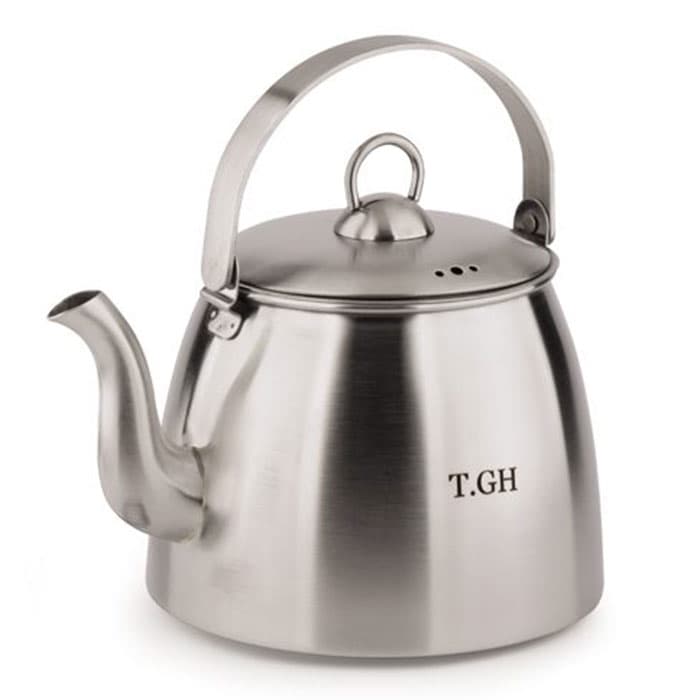 کتری قیطاسی T.GH مدل سپهر 2/5 لیتری لوله دار مات کف چدن دسته استیل کد TGH-304000