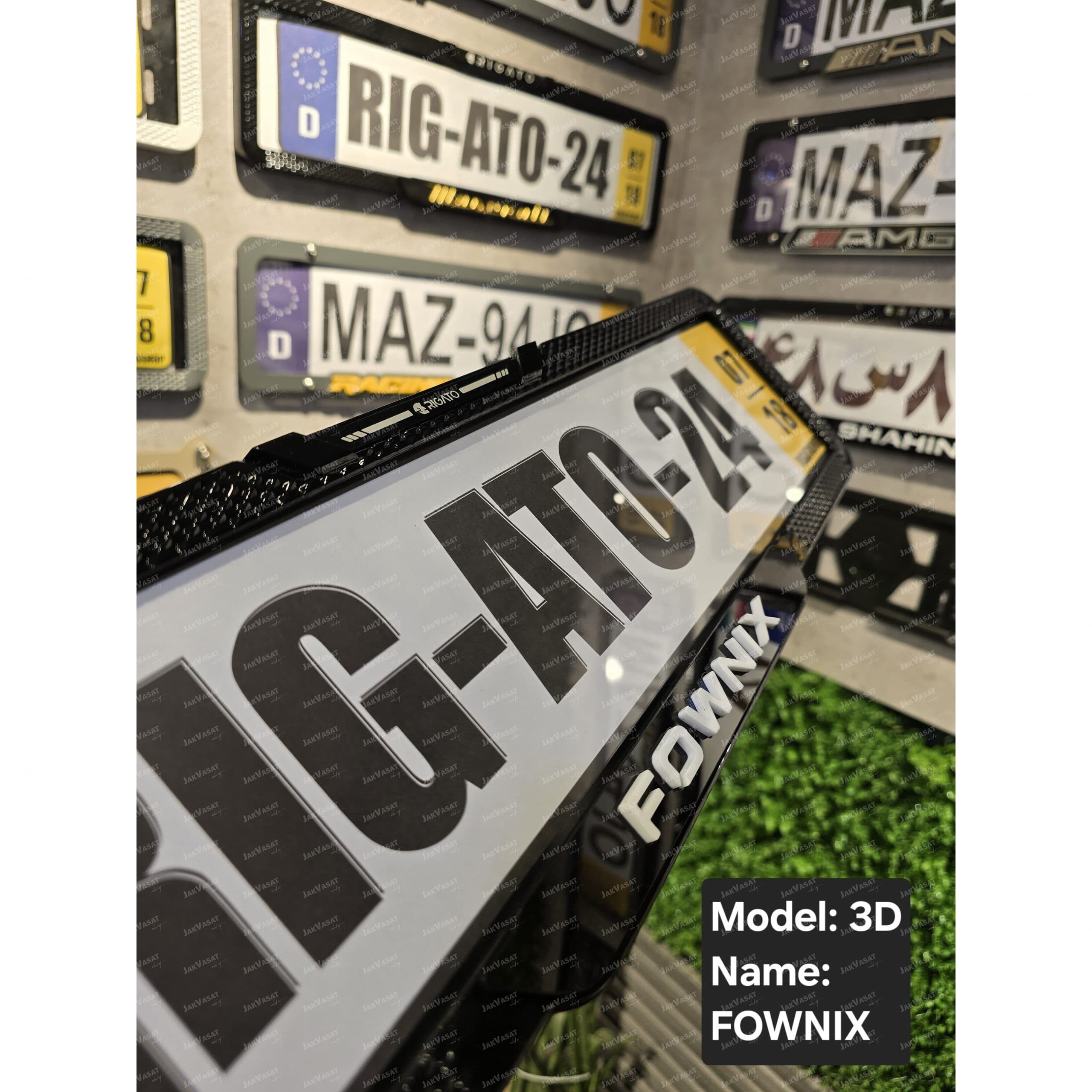 قاب‌پلاک سه بعدی ضد سرقت فونیکس(Fownix) سفید — تصویر ۲