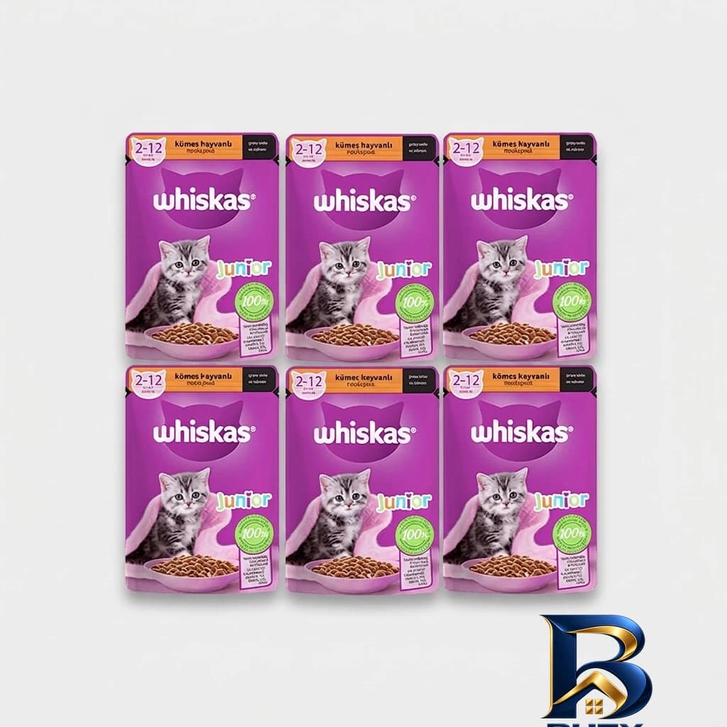 پوچ بچه گربه ویسکاس مدل Junior وزن ۸۵ گرم بسته ۶ عددی