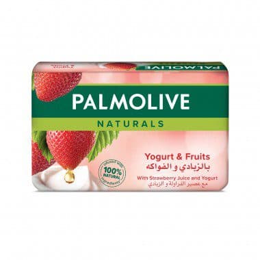 صابون پالمولیو 170 گرم رایحه آب توت فرنگی و ماست | Palmolive soap yogurt & fruits