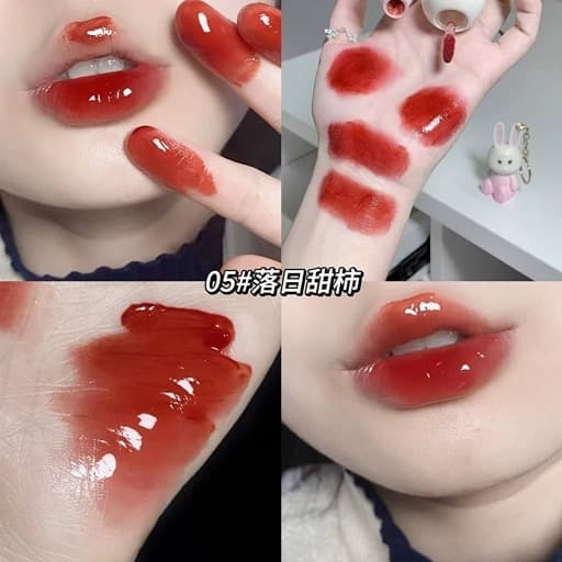 رژ خیس کره ای خرگوشی میفی مرطوب کننده و آبرسان بالم لب رنگی خرگوش کیوت فانتزی دست کلید آویز جاسویچی پینترستی گوگولی — تصویر ۴