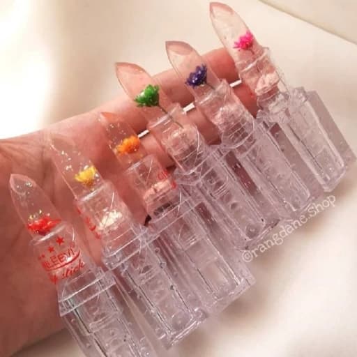رژ لب حرارتی سلطنتی گلدار فوق العاده شیک و باکلاس رنگ دهنده و نرم کننده لب آبرسان لب فانتزی کیوت پینترستی — تصویر ۸