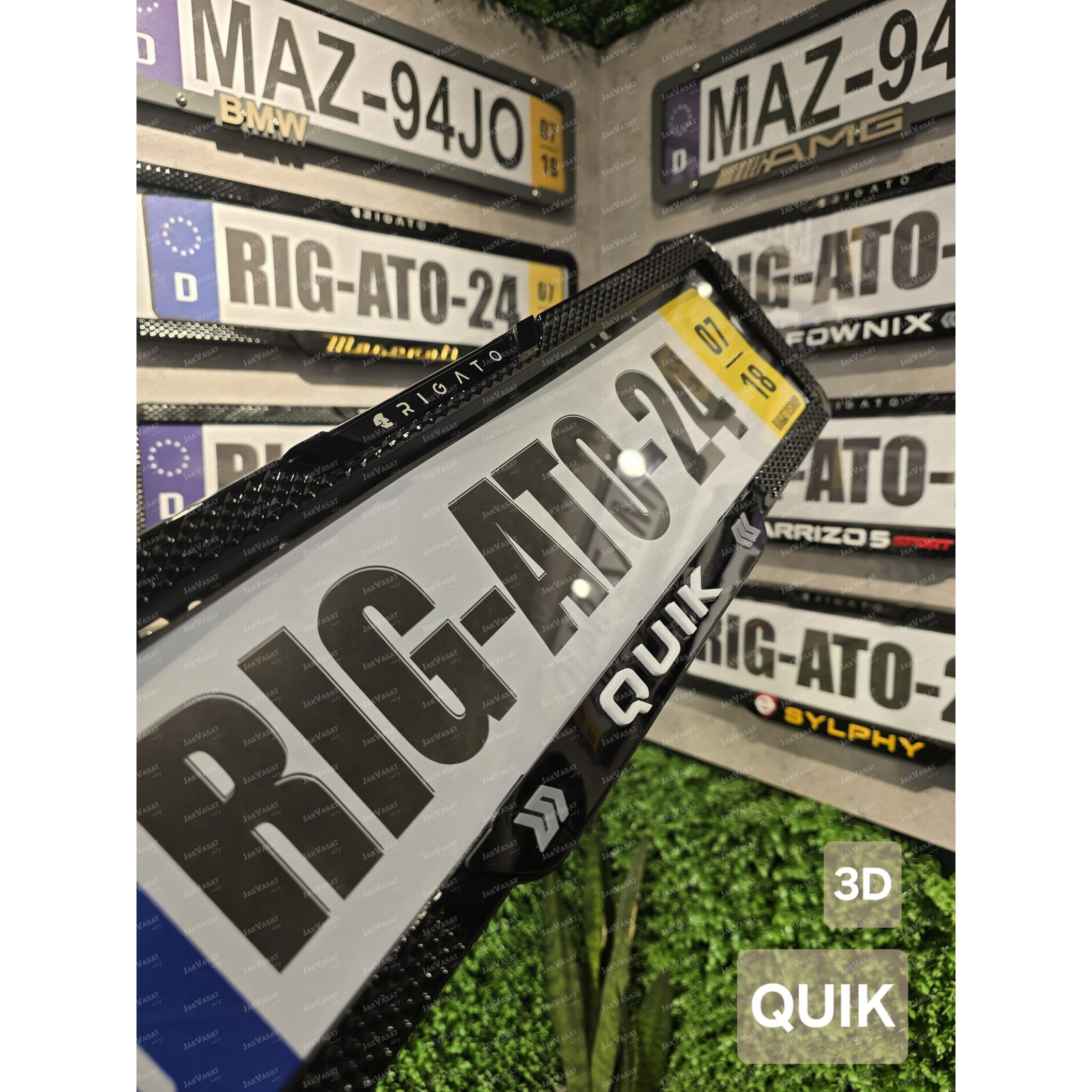قاب‌پلاک سه‌بعدی ضد‌سرقت کوئیک(Quik) white — تصویر ۲