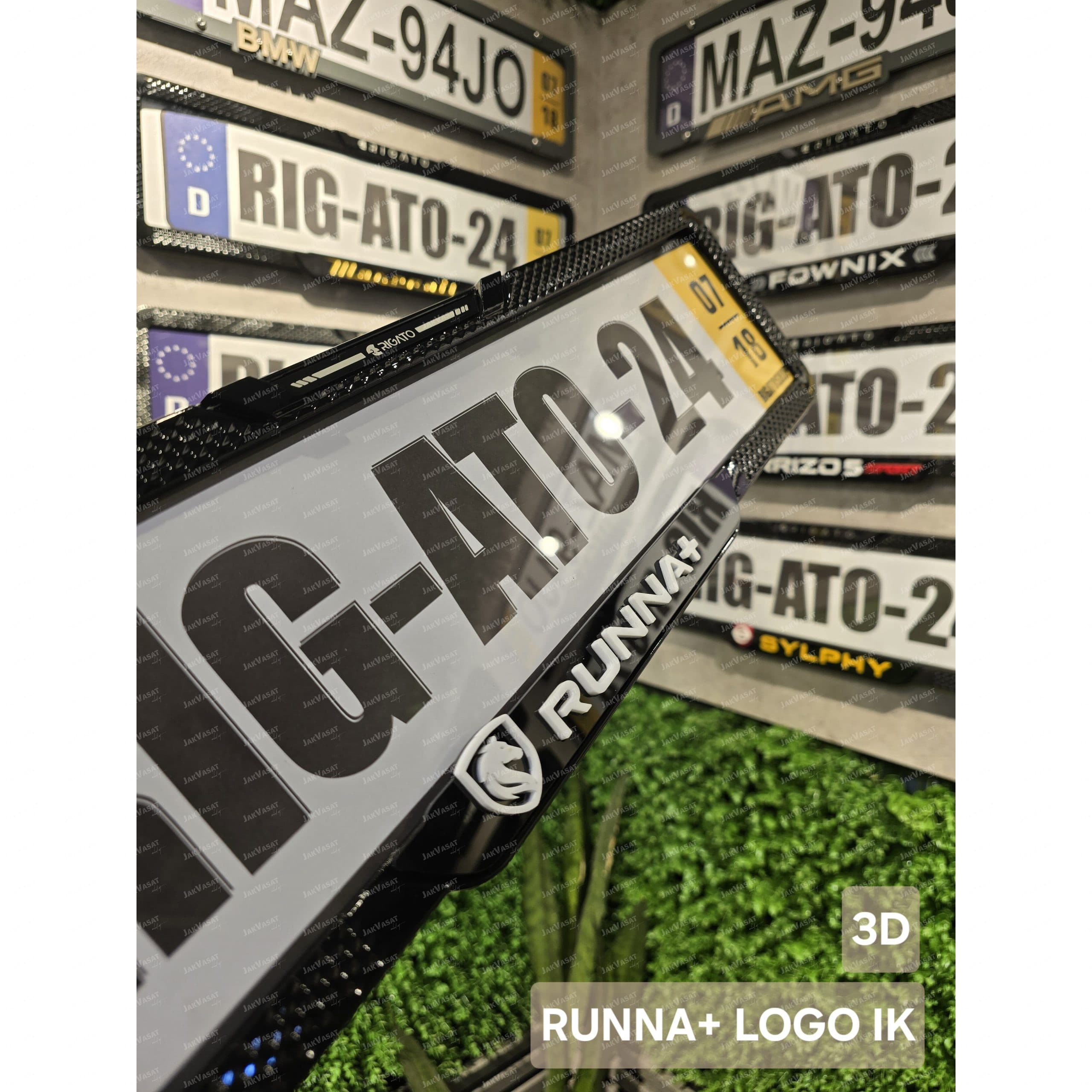 قاب‌پلاک سه‌بعدی ضد‌سرقت رانا پلاس(Runna) logo — تصویر ۲