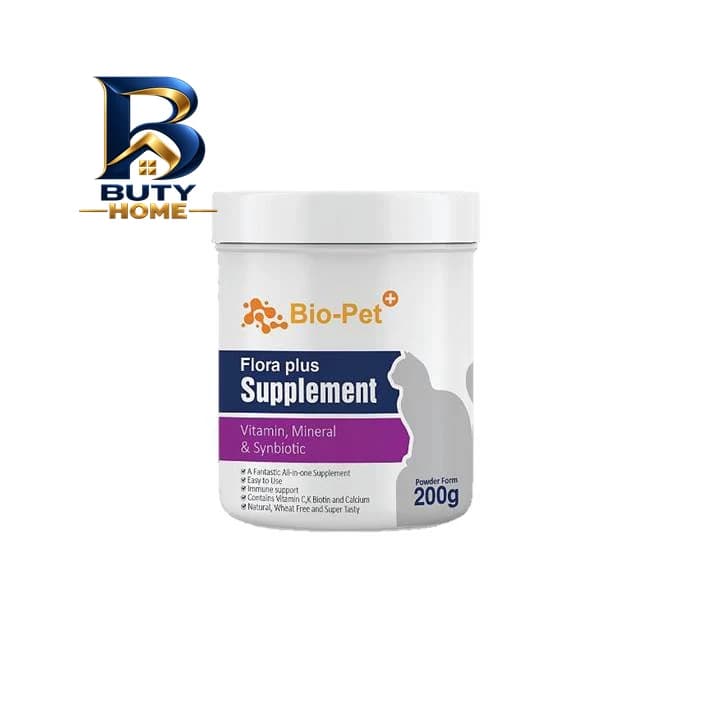 مکمل بایو پت گربه مدل Flora Plus Supplement وزن 200 گرم