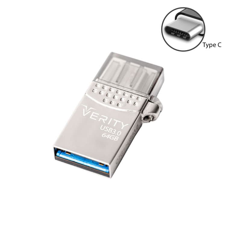 فلش 64 گیگ VERITY مدل USB3.0 O511 Type-C