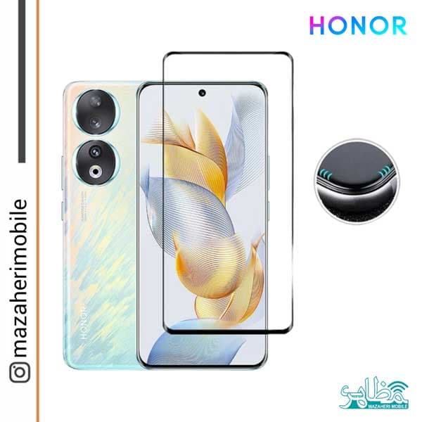 گلس محافظ صفحه نمایش آنر honor 90 فول چسب شیشه ایی اصلی