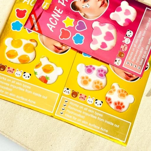 پد پچ چسب جوش و از بین برنده جوش جای جوش فانتری کیوت پینترستی طرح دار خرسی تدی خرگوشی قلبی پد ضد حوش — تصویر ۶