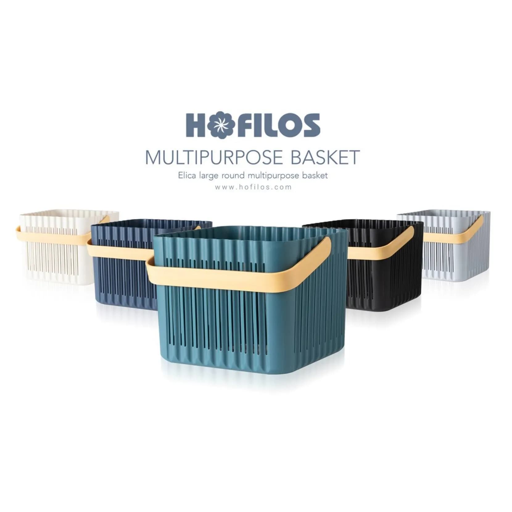 سبد دسته دار هوفیلوس Hofilos مربع کوچک کد 4201 — تصویر ۲