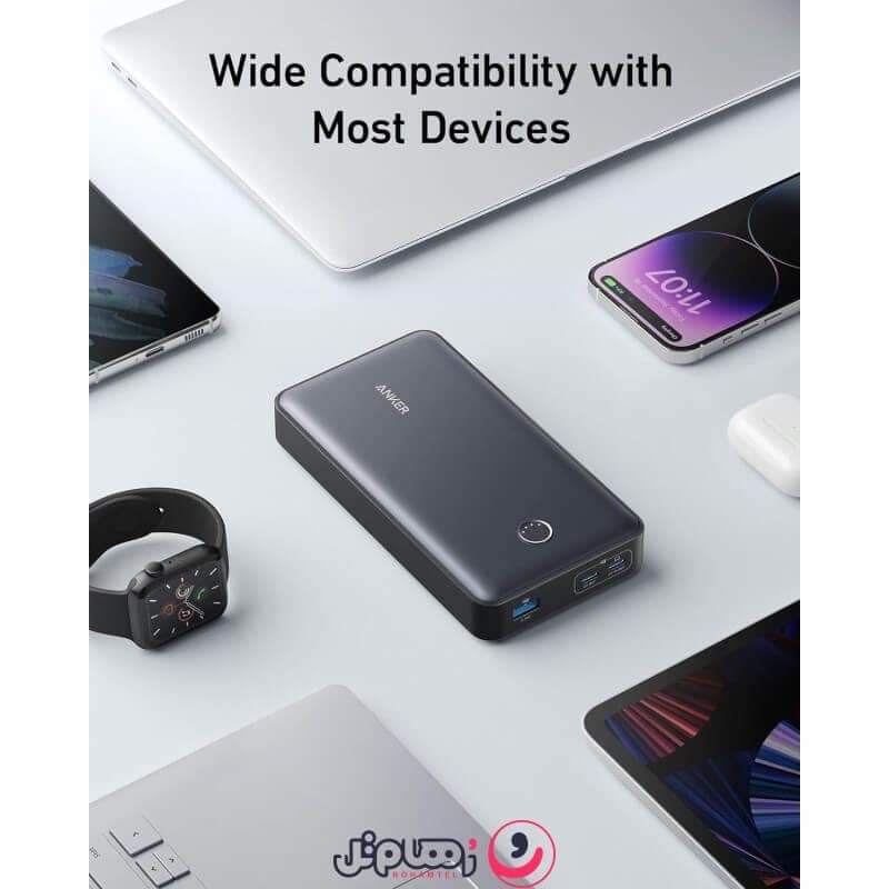 پاوربانک انکر مدل Anker 537 Power Bank A1379 ظرفیت 24,۰۰۰ میلی آمپر و توان 65 وات — تصویر ۵