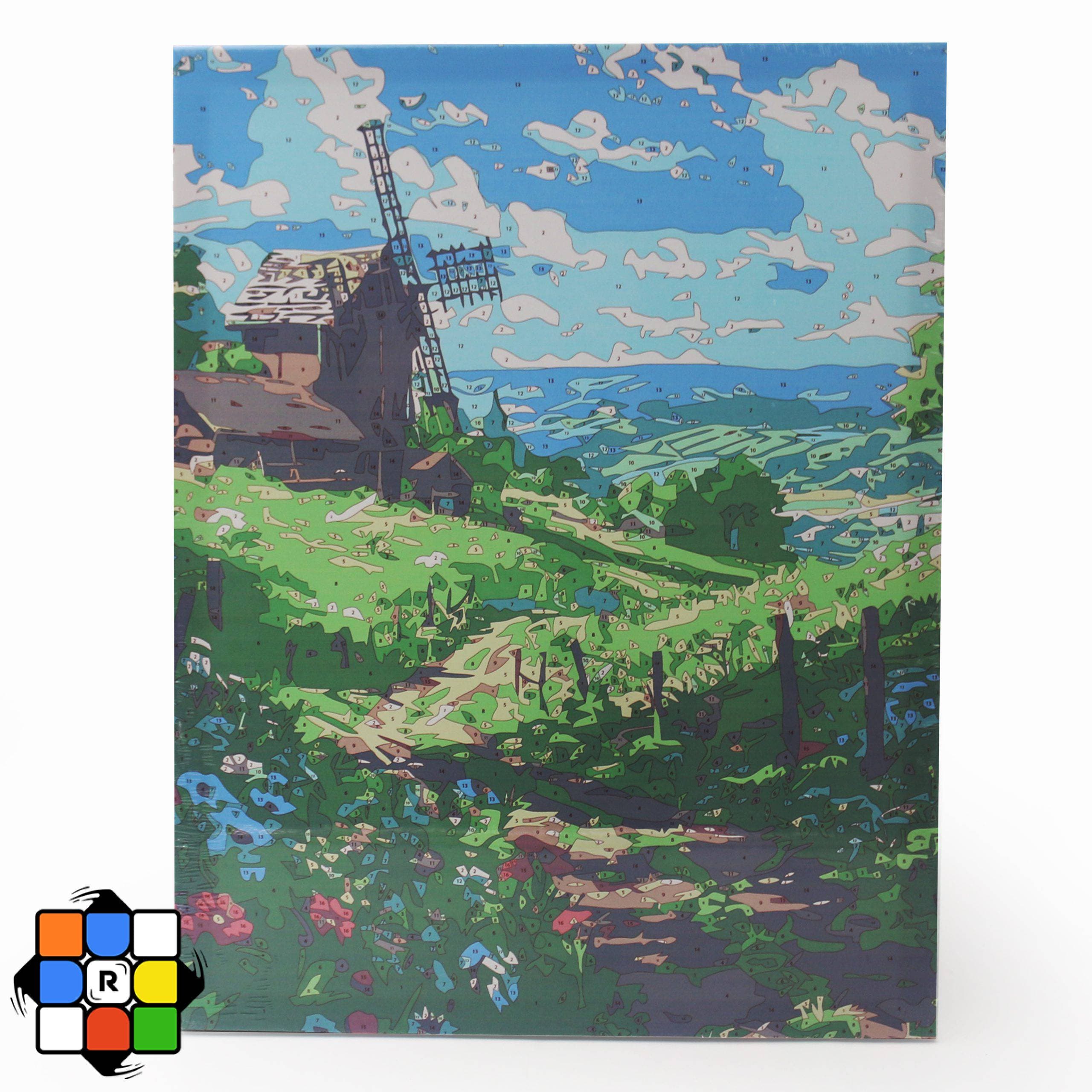 بوم رنگ آمیزی با آبرنگ سایز 40×30 ( 13 طرح ) — تصویر ۳