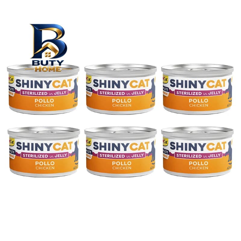 کنسرو غذای گربه بالغ جیم کت طعم مرغ مدل Cat Food Sterilized در ژله وزن 70 گرم بسته 6 عددی — تصویر ۸