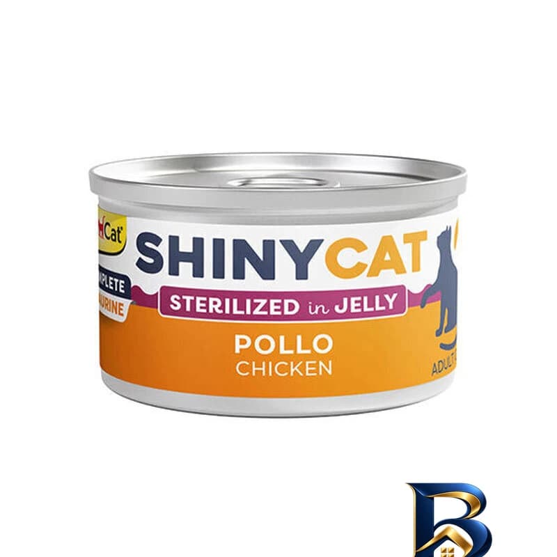 کنسرو غذای گربه بالغ جیم کت طعم مرغ مدل Cat Food Sterilized در ژله وزن 70 گرم بسته 6 عددی — تصویر ۳