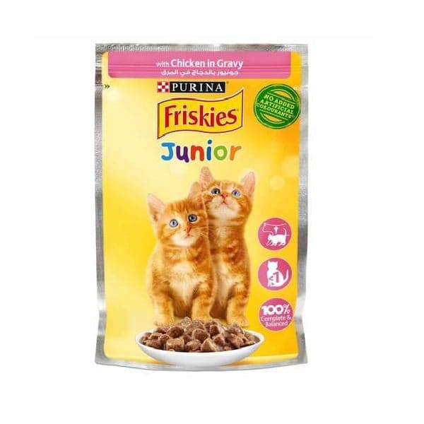 غذای پوچ بچه گربه فریس کیز مدل Chicken in gravy وزن 85 گرم