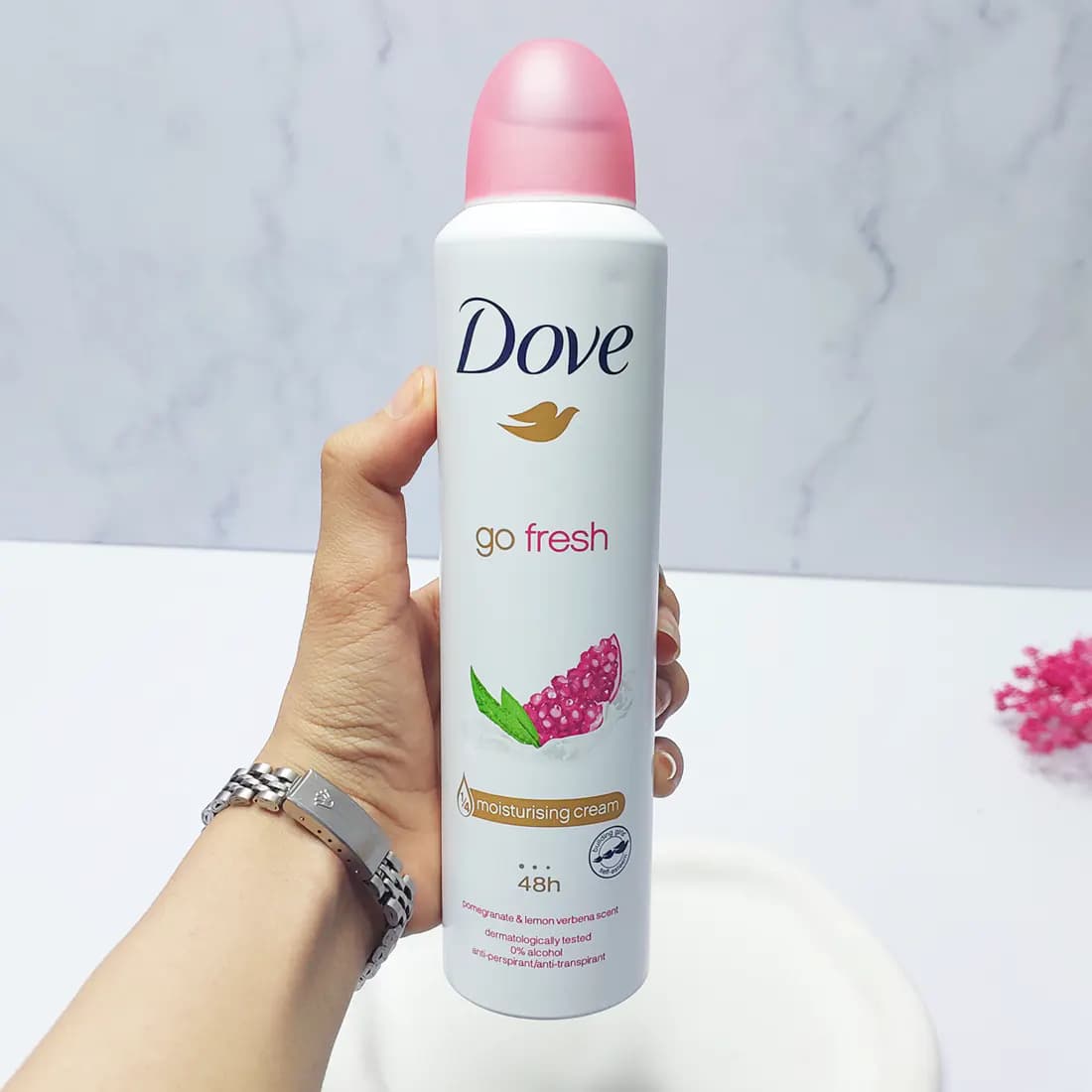 اسپری ضد تعریق زنانه داو رایحه انار مدل Go Fresh حجم 250 میلی لیتر — تصویر ۷