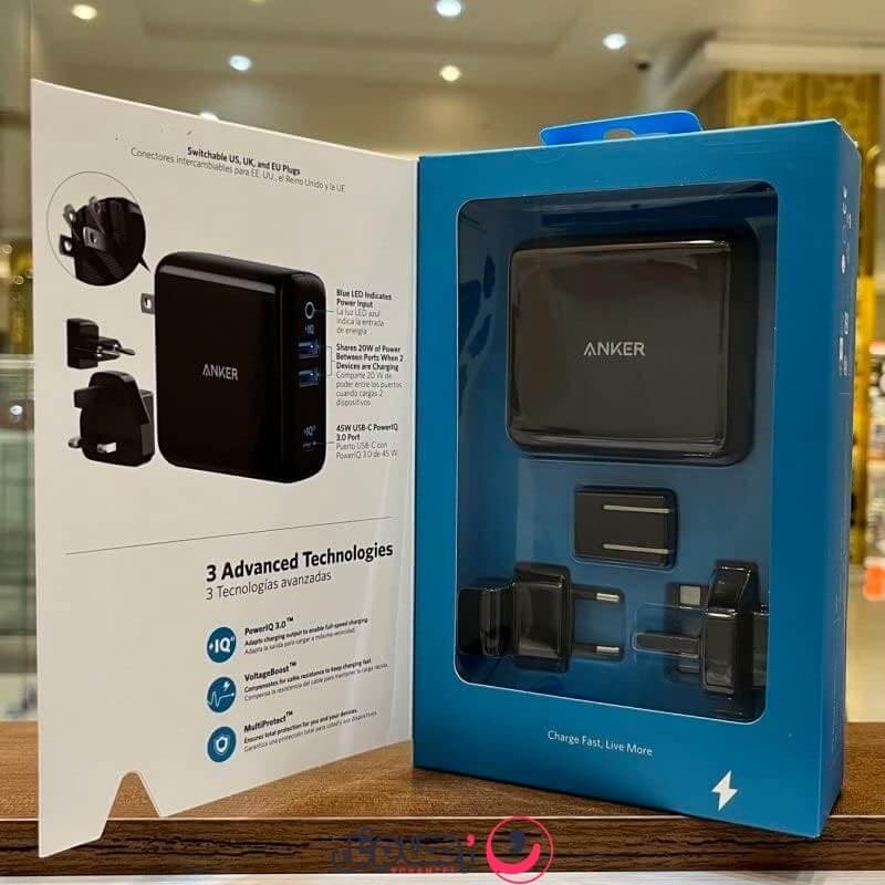 شارژر دیواری انکر 65 وات مدل Anker PowerPort III 3-Port A2033H11 — تصویر ۵