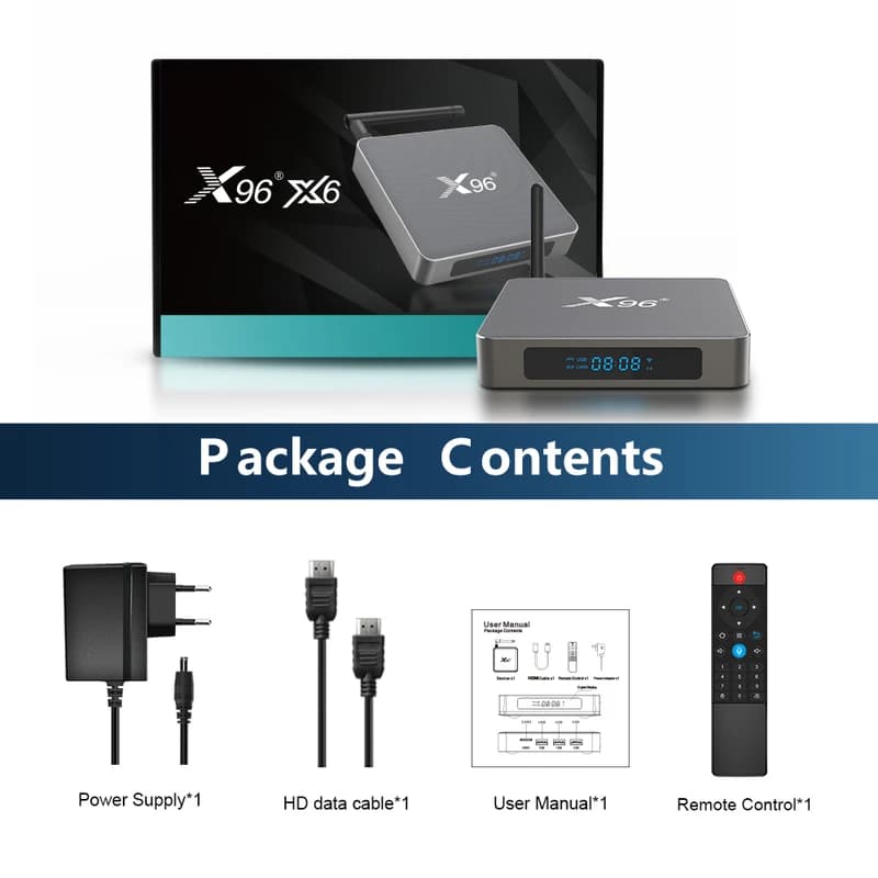 اندرويد باكس ايكس X96 X6 8GB 128GB + هدیه ویژه — تصویر ۲