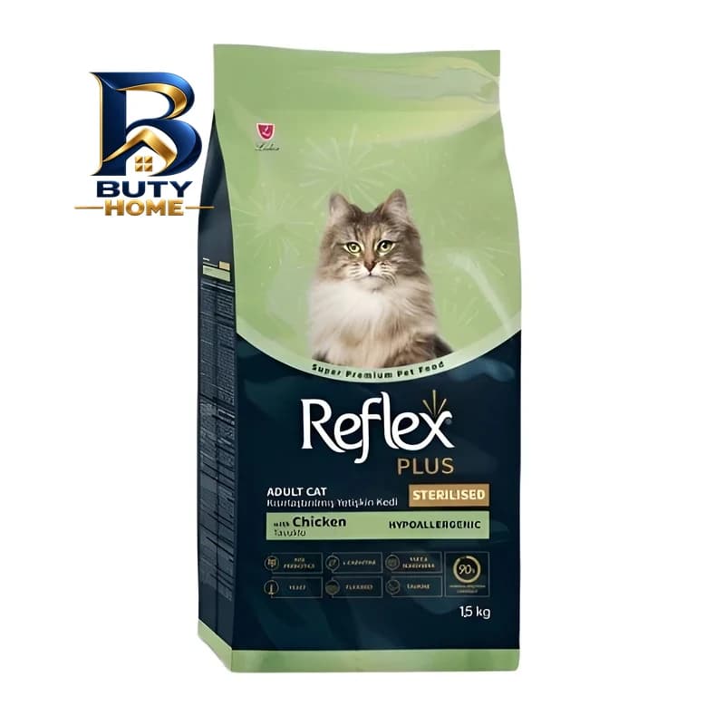 غذا خشک گربه بالغ رفلکس مدل Reflex plus طعم مرغ وزن 1500 گرم — تصویر ۴