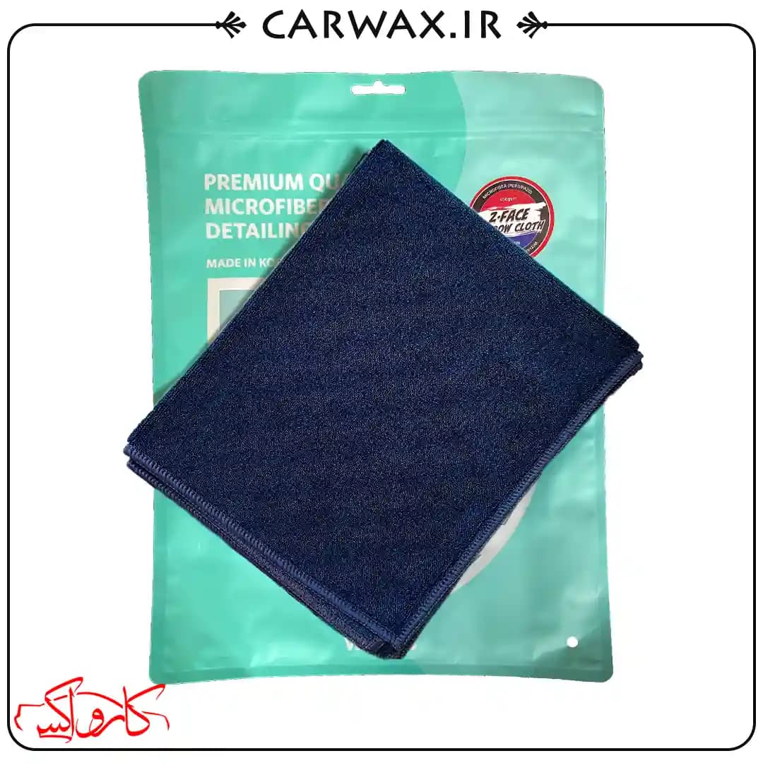 دستمال مایکروفایبر 40*40 شیشه و دیتیلینگ خودرو ویداس WithUs 2-Face Window Cloth 450gsm