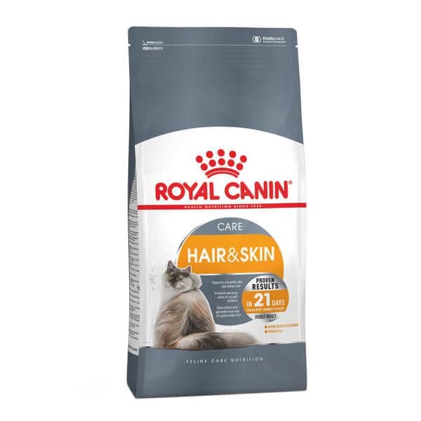 غذای خشک گربه رویال کنین مدل Hair & Skin وزن 10کیلوگرم
