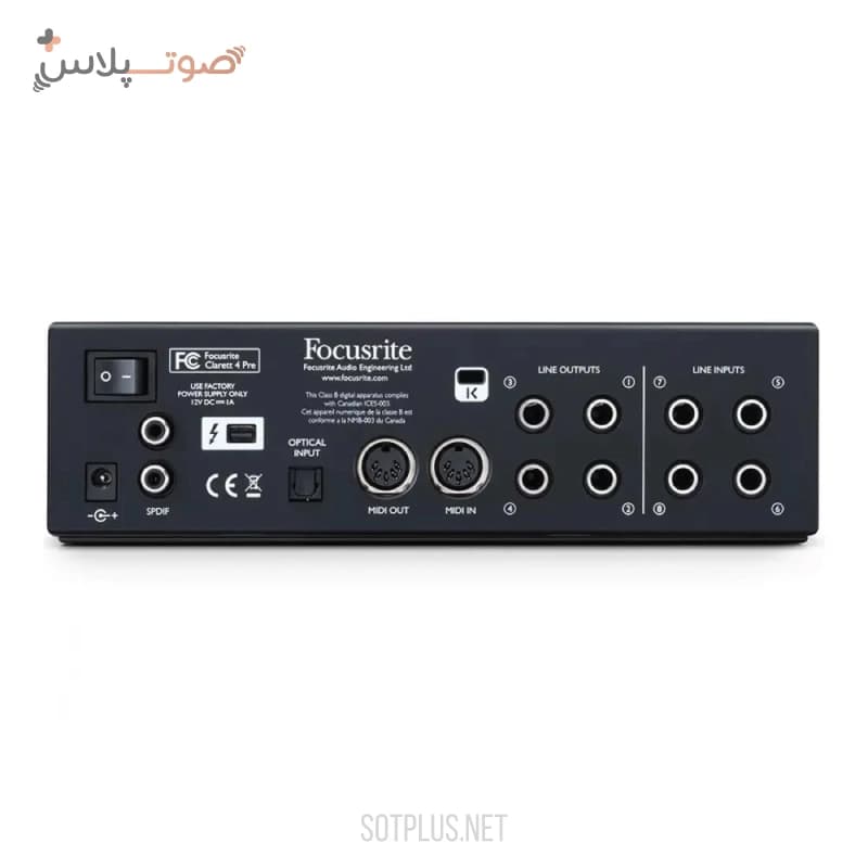 کارت صدا Focusrite Clarett 4Pre Thunderbolt — تصویر ۲
