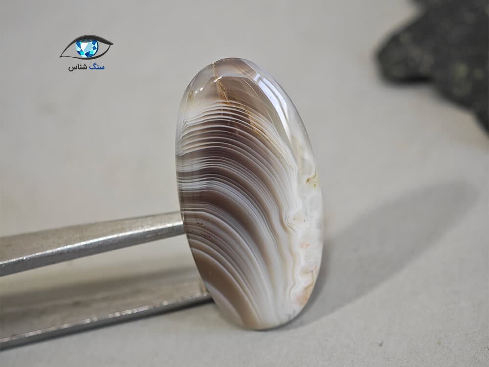 عقیق نواری (سلیمانی) بوتسوانا 3.8 گرم — تصویر ۵