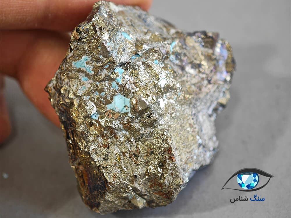 راف پیریت همراه فیروزه 103 گرم — تصویر ۲