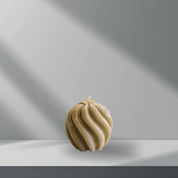 شمع دکوری گوی اسپیرال نسکافه ای