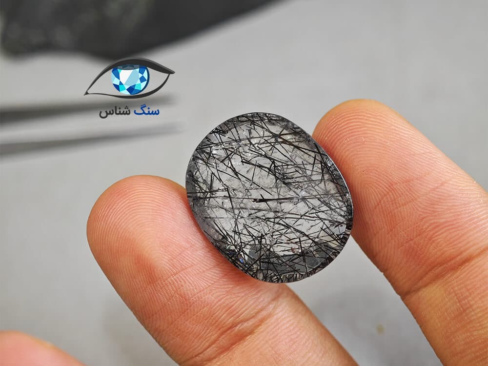 سنگ کوارتز روتایل سیاه 29.5 قیراط — تصویر ۲