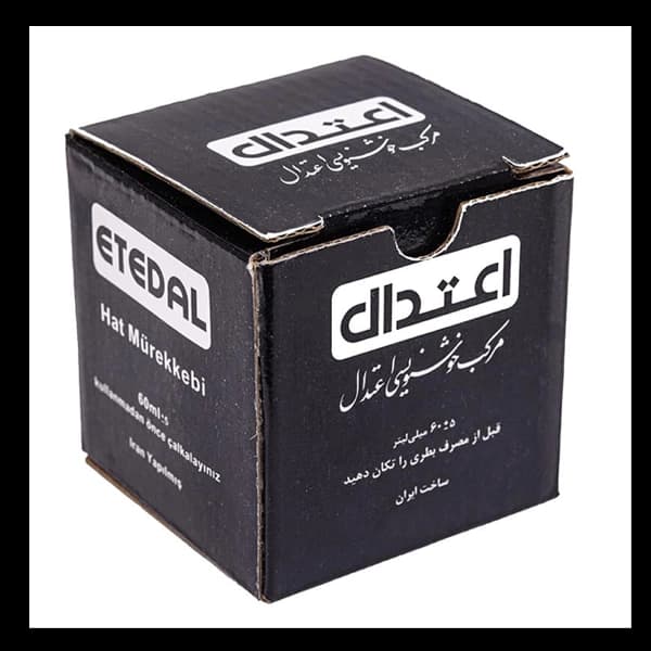 مرکب خوشنویسی اعتدال مشکی حجم 60 میلیلیتر — تصویر ۲