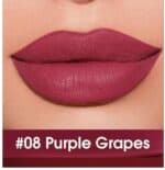 رژ لب مات و مخملی و ضد آب او توو O.two.o مدل Leopop Lipstick رنگ Purple Grapes شماره 08 — تصویر ۶