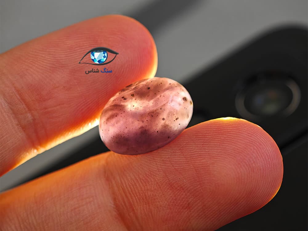 عقیق سوسنی بیضی 1.7 گرم — تصویر ۴