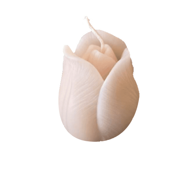 شمع غنچه گل سفید