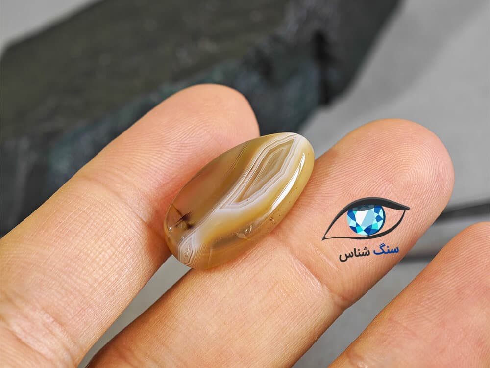 عقیق زرد طبیعی اشکی 3.4 گرم — تصویر ۲