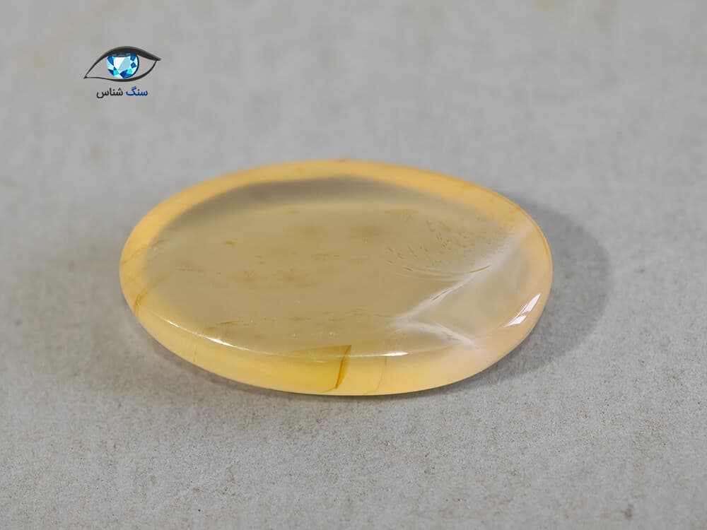 عقیق زرد بیضی 2.3 گرم — تصویر ۳