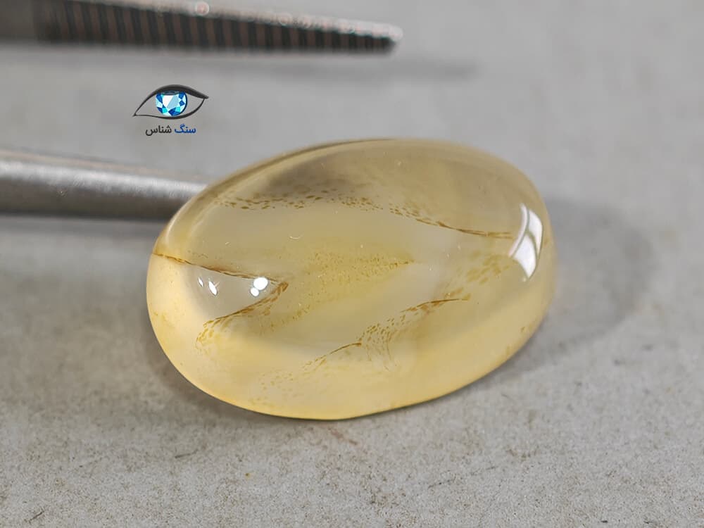 نگین عقیق زرد طبیعی 2.2 گرم — تصویر ۴