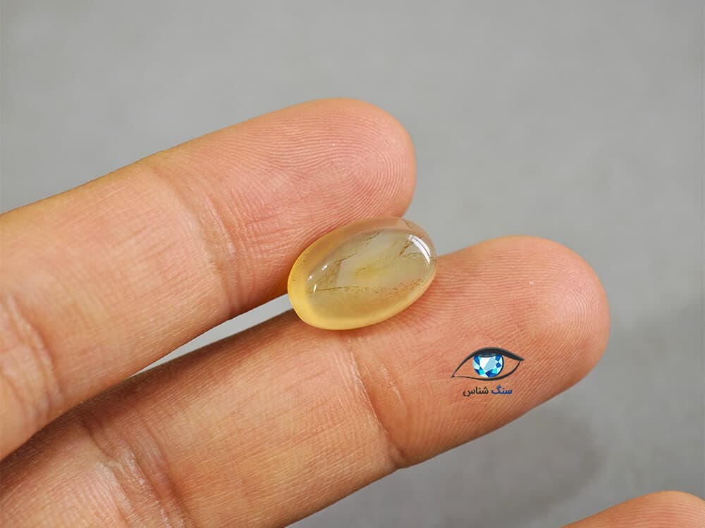 نگین عقیق زرد طبیعی 2.2 گرم — تصویر ۵
