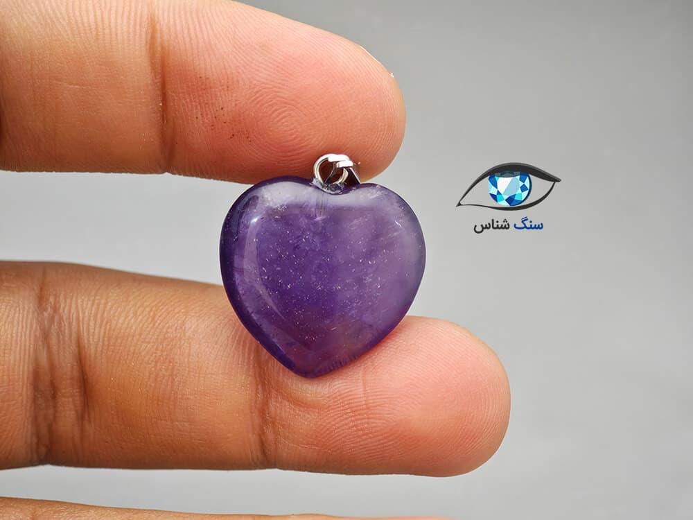 آویز سنگ آمیتیست طبیعی 3.5 گرم — تصویر ۲