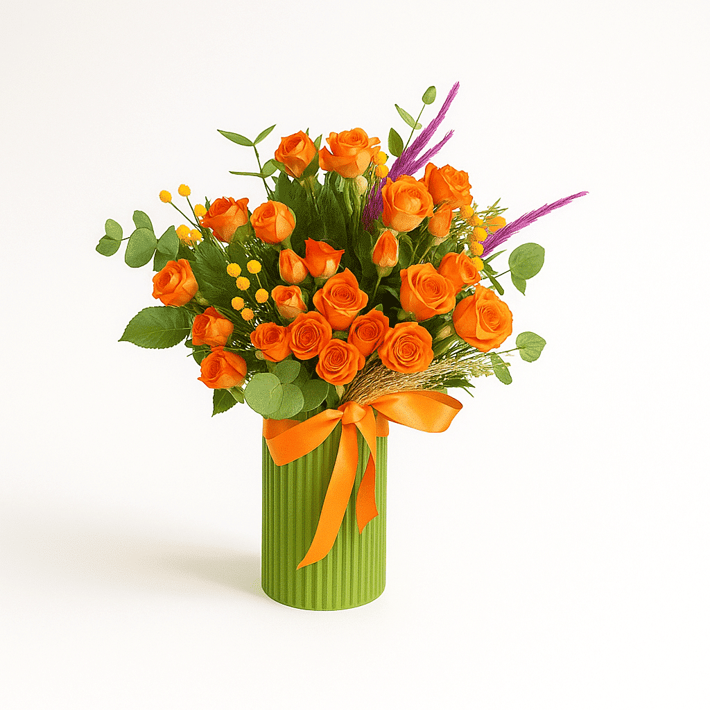 گل رز اسپری نارنجی کد31 (ترکیه)