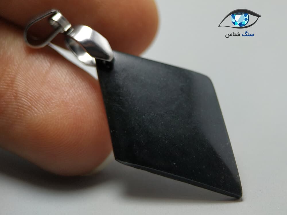 آویز یشم جیدایت لوزی 2.7 گرم