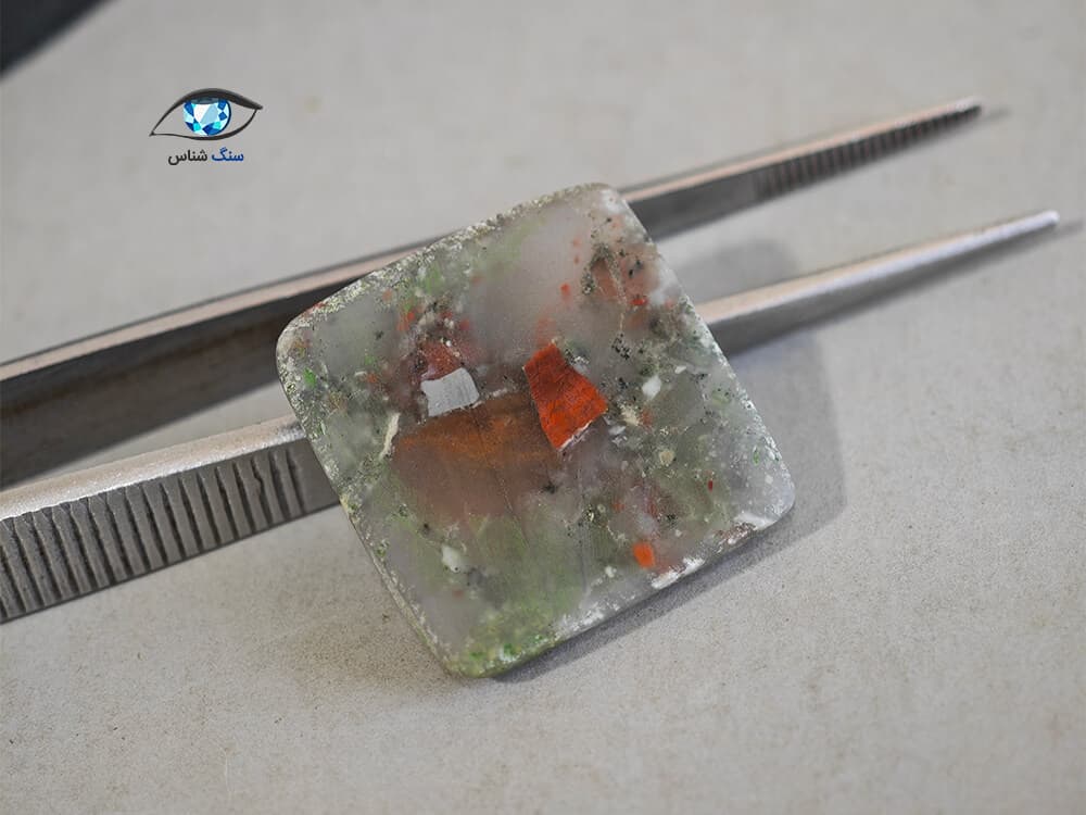 سنگ خون طبیعی مربعی 5 گرم — تصویر ۳