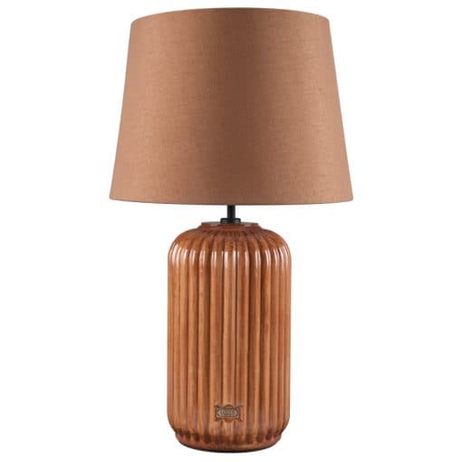آباژور رومیزی چوبی سوئیچی مدل MIRABELLA کد TLSW-80806 رنگ BROWN/CAMEL و WALNUT/CAMEL — تصویر ۶