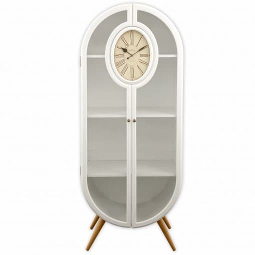 ویترین و کتابخانه چوبی مدل WOODHILL کد HGDC-82 رنگ WHITE و BROWN — تصویر ۸